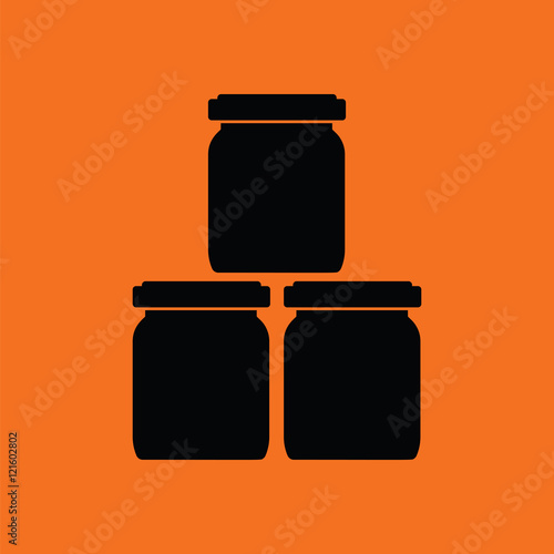 Baby glass jars icon