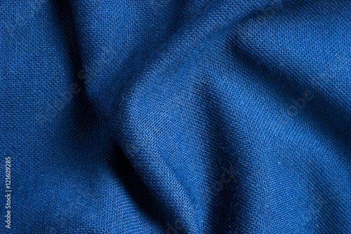 Texture and background of blue polyester fabric so beautiful. photo