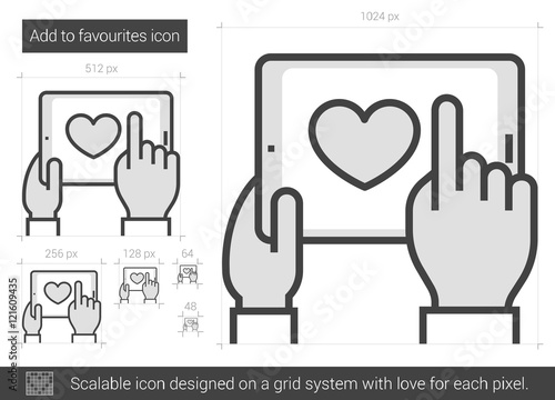 Add to favourites line icon.