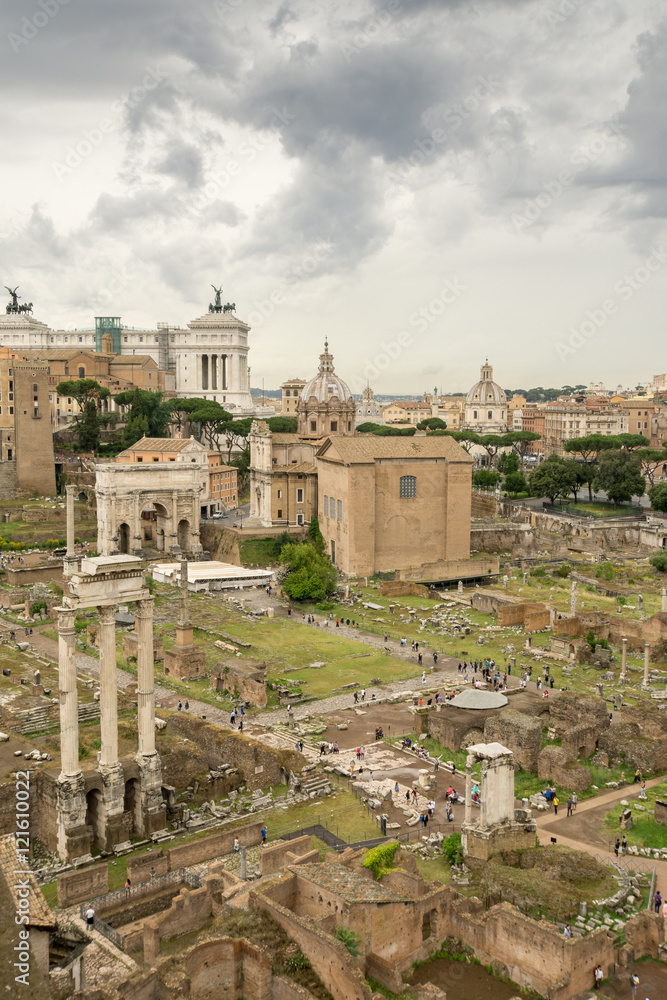 Clouds Gathering Over the Ancient Roman Forum