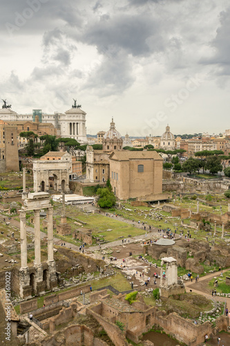 Clouds Gathering Over the Ancient Roman Forum