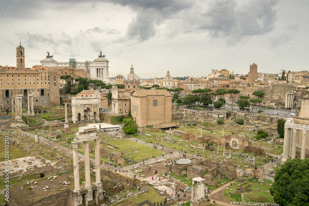 The Roman Forum on a Stormy Summer's Day