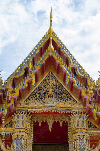 The Beautiful Temple of Wat Rat Bophit Monastery at Bangkok of Thailand.