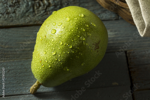 Raw Green Organic Danjou Pears photo