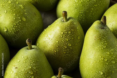 Raw Green Organic Danjou Pears photo