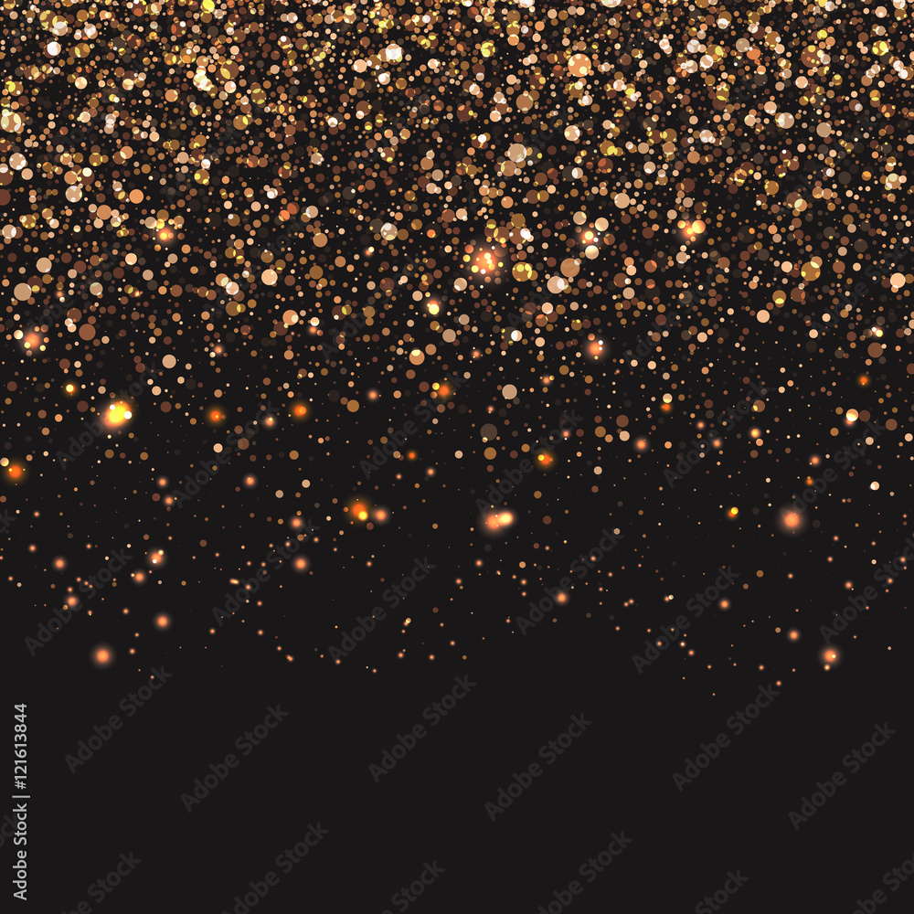 Gold confetti background - obrazy, fototapety, plakaty 