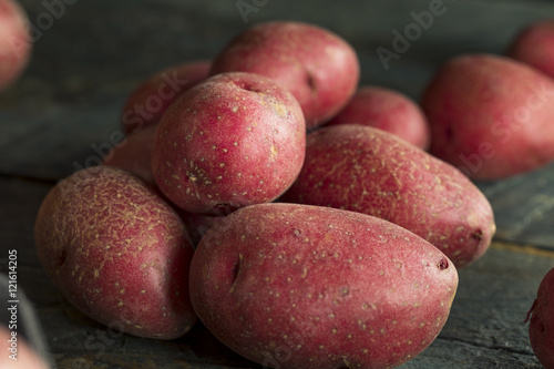 Raw Organic Red Potatoes