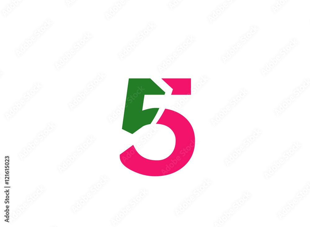 Vector sign logo number 5
Vector sign logo number 5