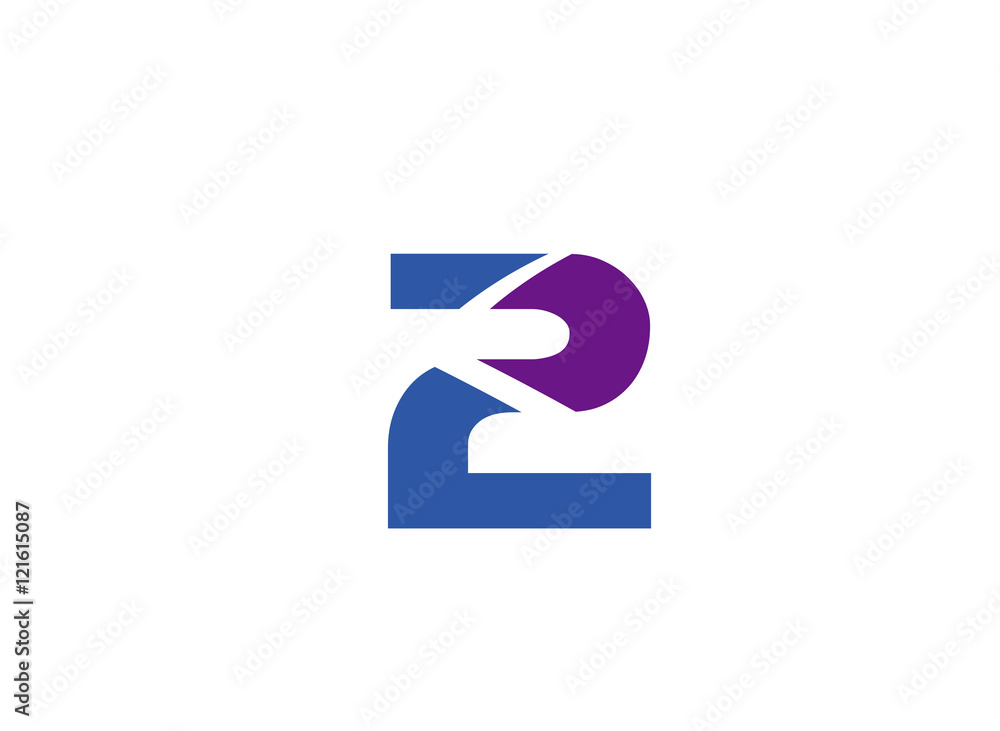Abstract Number 2 logo Symbol with arrow
Abstract Number 2 logo Symbol with arrow