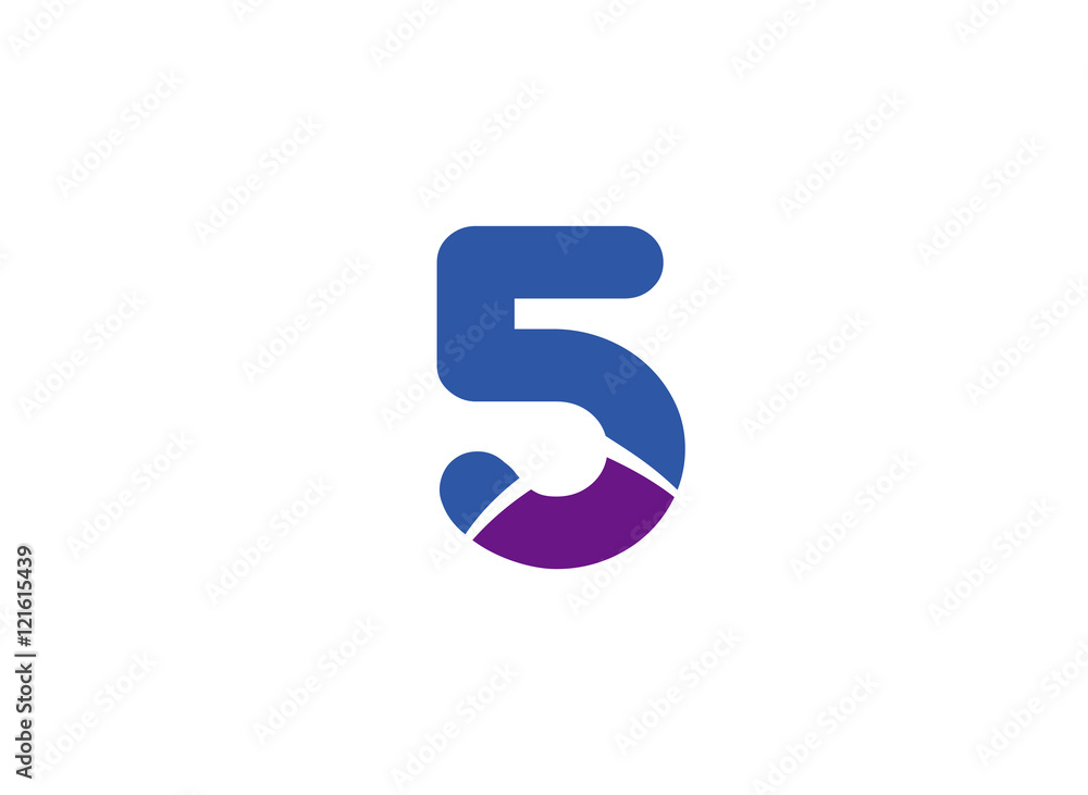 Abstract icons for number 5 logo
Abstract icons for number 5 logo