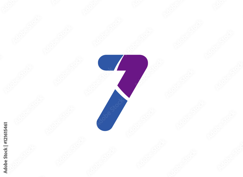 Number seven 7 logo icon template elements
Number seven 7 logo icon template elements