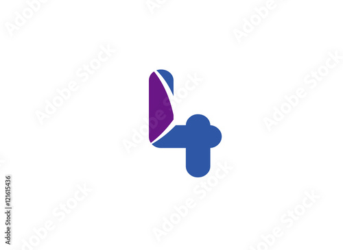 Abstract icons for number 4 logo 