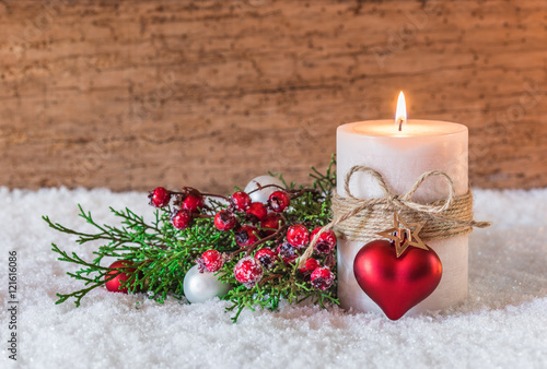 Wallpaper Mural Weihnachten Herz Romantisch Kerze Advent  Torontodigital.ca