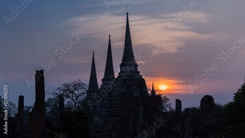 Ayutthaya historical park in thailand