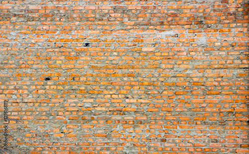 Old Red Brick Wall with Lots of Texture and Color