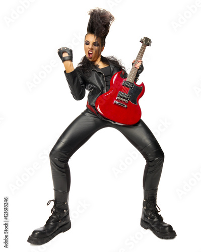 Young woman rock musician