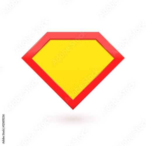 Super hero comic character label emblem