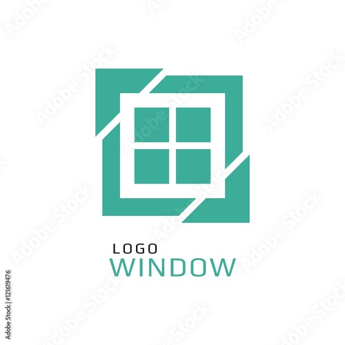 Vector of window icon. Business icon for the company. Logo for Building / Industry . Abstract symbol of window. Vector illustration.