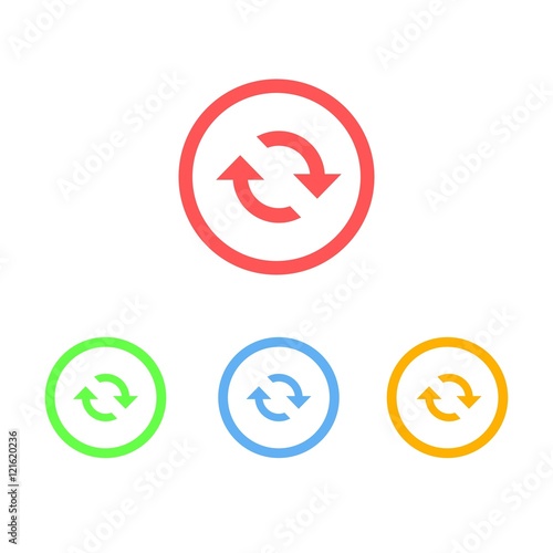 Free Download Colorful Set of Refresh or Sync or Update Icons - GFXLoad