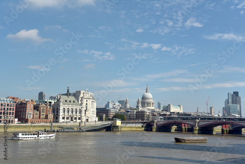 View over River Thames to Blackfriars Bridge, London