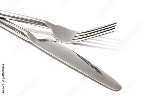 knife and fork isolated