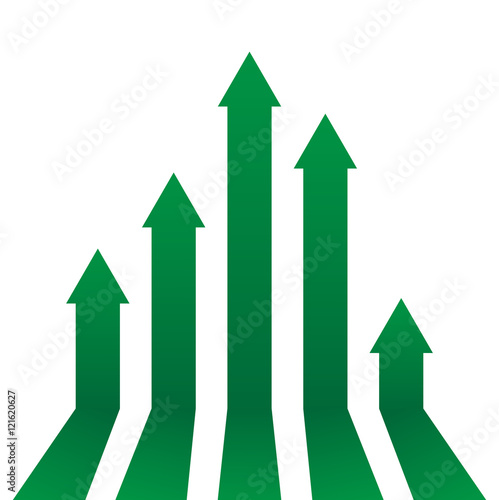 Arrows up growth vector