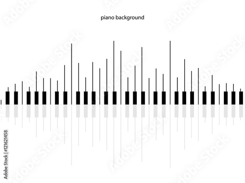 Vector : Piano keyboard equalizer concept background