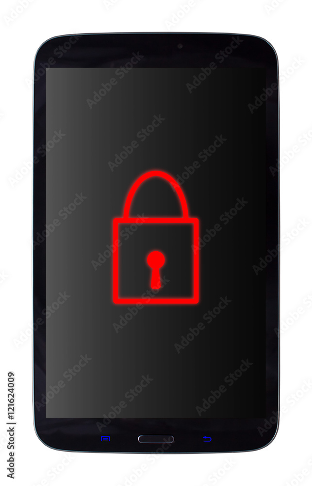 Mobile Phone Locked With Padlock Symbol Mobile Phone Locked With Padlock Symbol