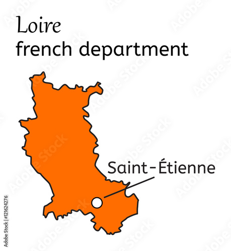 Loire french department map