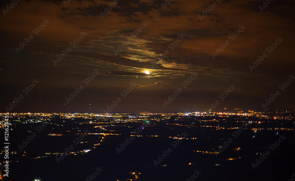 Panorama of the city at night. Panorama of the city at night.