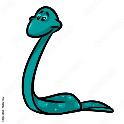 Green Snake fun cartoon illustration isolated image animal character 
