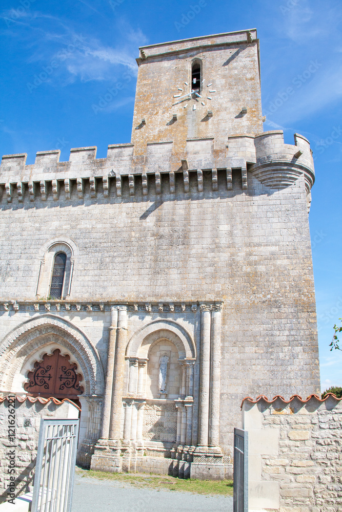 Esnandes, église saint Martin. Charentes maritimes, Poitou Charentes, France