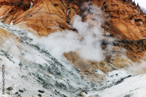  Jigokudani, Hell valley, Hokkaido, Japan photo