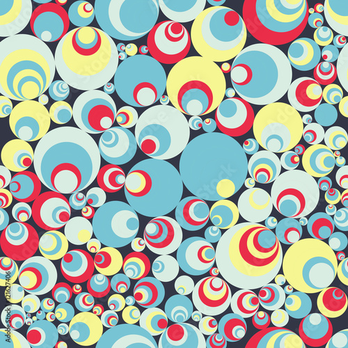 Seamless pattern of perfectly aligned circle shapes. Abstract background.