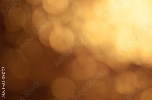 Circle bokeh with gold color background , glitter magic background
