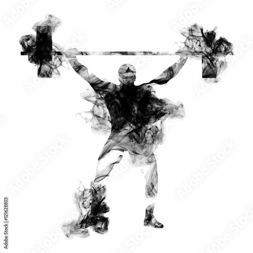 Weight Lifter Athlete for Sports Concept. Vector Illustration.