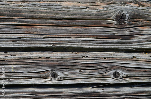 Old wooden wall of log house