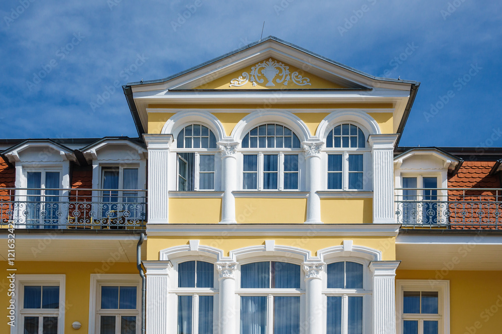 Bäderarchitektur in Bansin auf der Insel Usedom