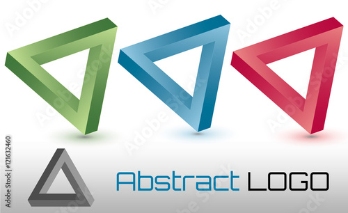 Abstract Triangle 3D Logo