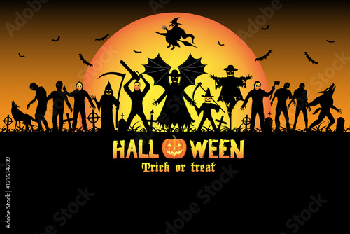 halloween monster zombie serial killer set

