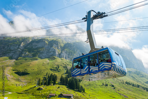 Scenic cable car ride to Säntis Mountain, Switzerland