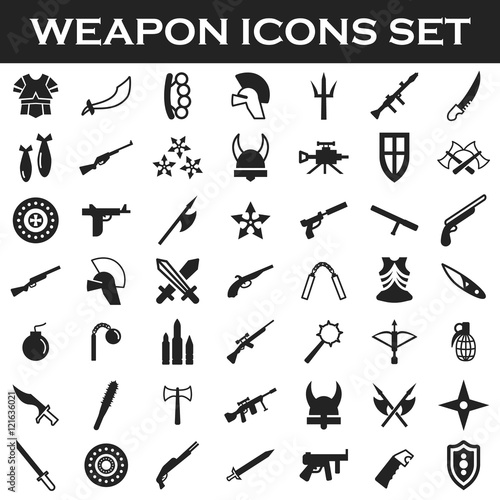 weapon icons set