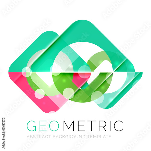 Modern abstract round shapes repititon background