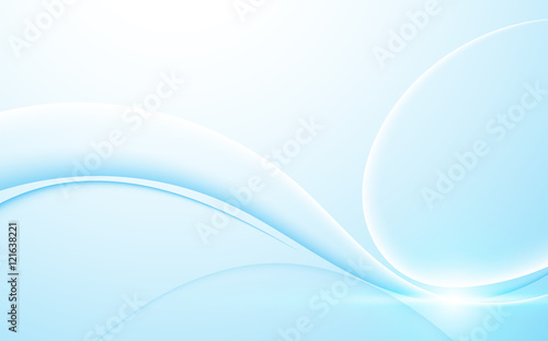 abstract smooth wave line blue gradient business tech concept clean design background