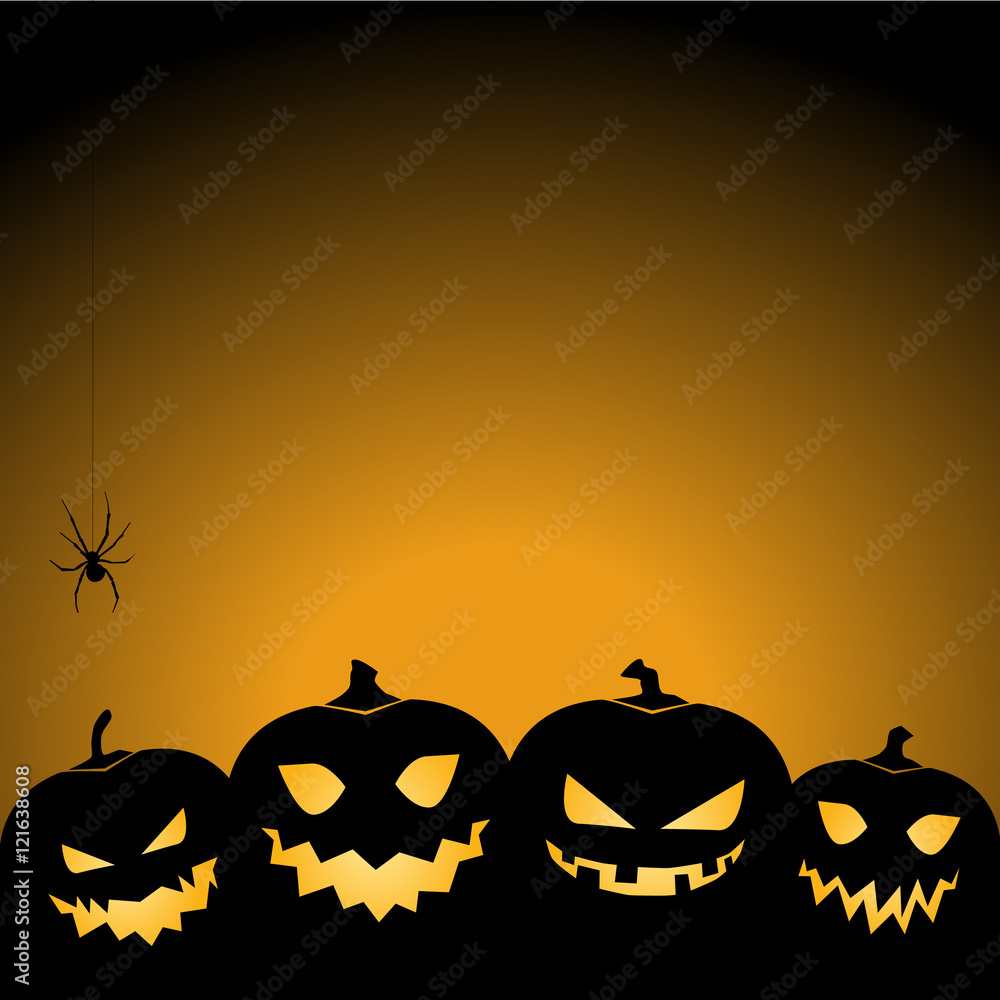 Halloween pumpkin Jack O Lantern background / card / invitation - vector illustration eps10 Halloween pumpkin Jack O Lantern background / card / invitation - vector illustration eps10
