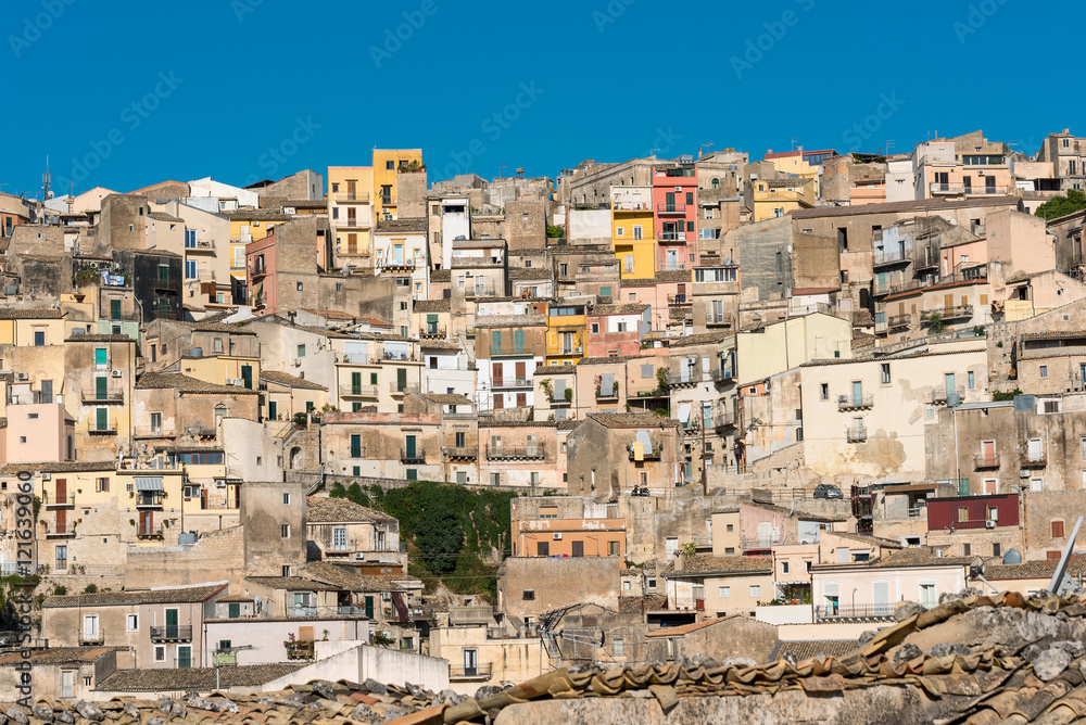 Part of the old baroque town of Ragusa Ibla in Sicily, Italy