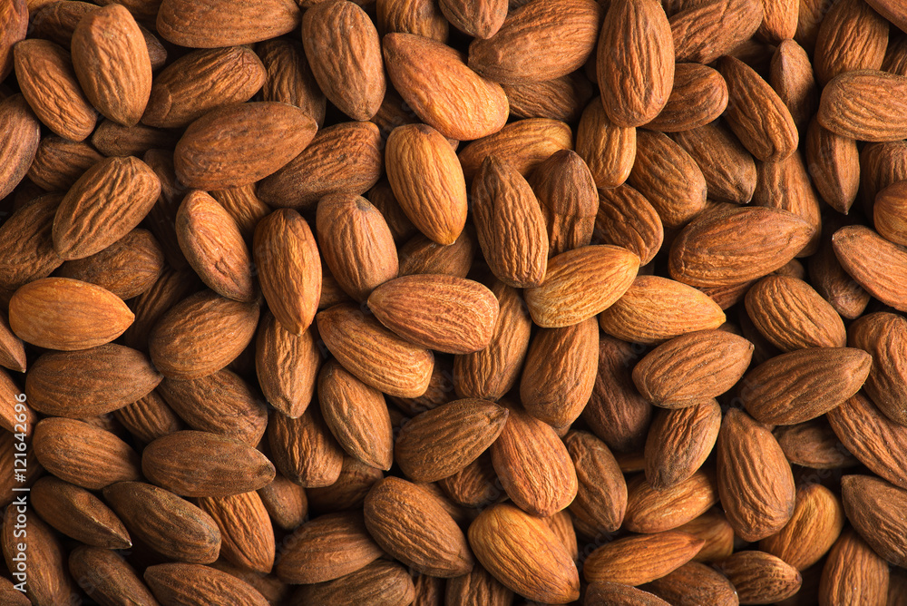 Almonds background. Almonds background.