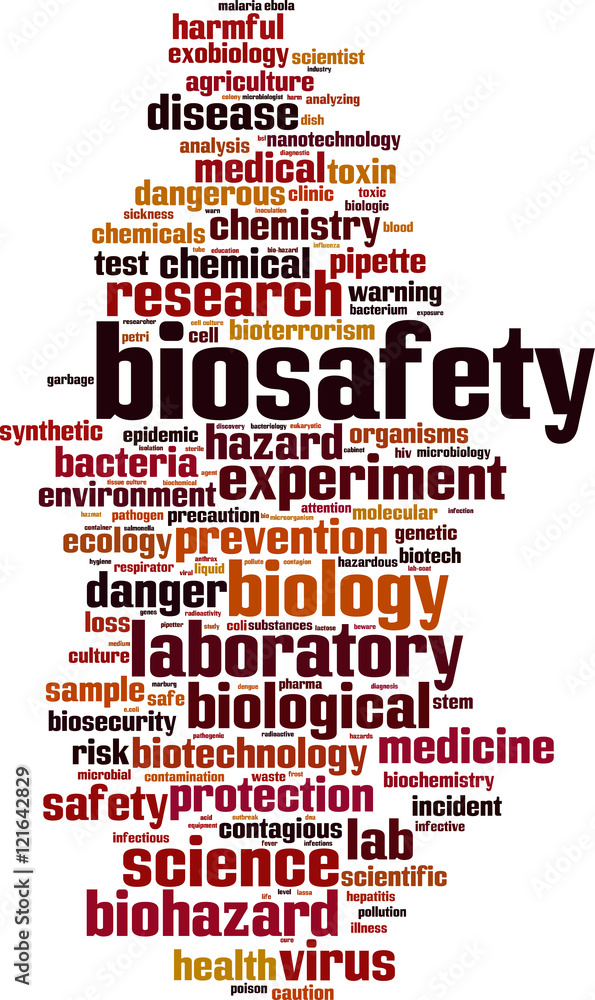 Obraz premium Biosafety word cloud concept. Vector illustration