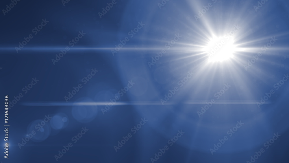 sun burst with flare