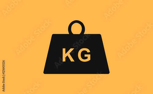 Vector weights icon on flat background